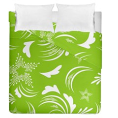 Folk Flowers Print Floral Pattern Ethnic Art Duvet Cover Double Side (queen Size) by Eskimos