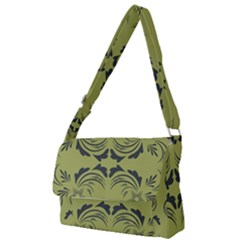 Floral Folk Damask Pattern Fantasy Flowers  Full Print Messenger Bag (s) by Eskimos