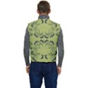 Floral folk damask pattern Fantasy flowers  Men s Short Button Up Puffer Vest	 View4