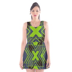 Abstract Geometric Design    Scoop Neck Skater Dress by Eskimos