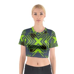 Abstract Geometric Design    Cotton Crop Top by Eskimos