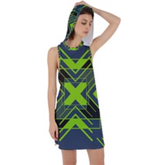 Abstract Geometric Design    Racer Back Hoodie Dress by Eskimos