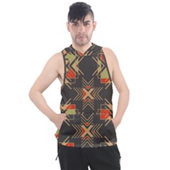 Abstract Geometric Design    Men s Sleeveless Hoodie by Eskimos