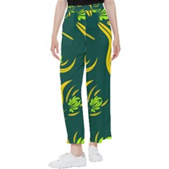 Folk Flowers Print Floral Pattern Ethnic Art Women s Pants  by Eskimos