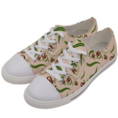 Folk Flowers Print Floral Pattern Ethnic Art Women s Low Top Canvas Sneakers by Eskimos