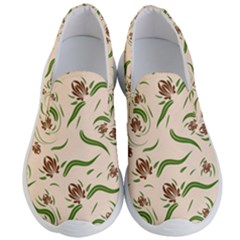 Folk Flowers Print Floral Pattern Ethnic Art Men s Lightweight Slip Ons by Eskimos