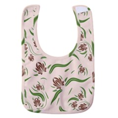 Folk Flowers Print Floral Pattern Ethnic Art Baby Bib by Eskimos