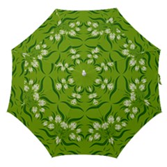 Floral folk damask pattern  Straight Umbrellas