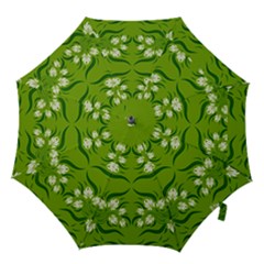 Floral Folk Damask Pattern  Hook Handle Umbrellas (large) by Eskimos