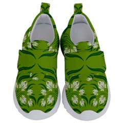 Floral Folk Damask Pattern  Kids  Velcro No Lace Shoes by Eskimos