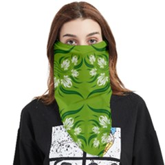 Floral folk damask pattern  Face Covering Bandana (Triangle)