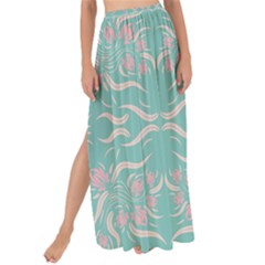 Floral Folk Damask Pattern  Maxi Chiffon Tie-up Sarong by Eskimos