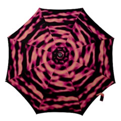 Pink  Waves Abstract Series No2 Hook Handle Umbrellas (small) by DimitriosArt