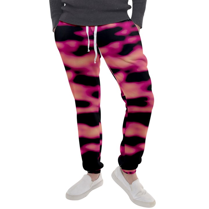 Pink  Waves Abstract Series No2 Men s Jogger Sweatpants