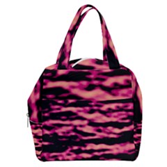 Pink  Waves Abstract Series No2 Boxy Hand Bag by DimitriosArt