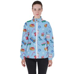 New Year Elements Women s High Neck Windbreaker by SychEva