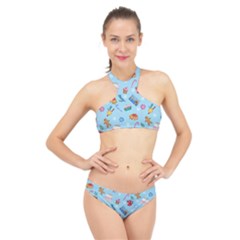 New Year Elements High Neck Bikini Set by SychEva