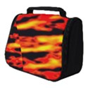 Red  Waves Abstract Series No17 Full Print Travel Pouch (Small) View1