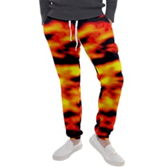 Red  Waves Abstract Series No18 Men s Jogger Sweatpants by DimitriosArt