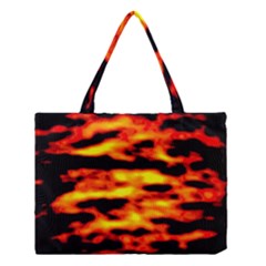 Red  Waves Abstract Series No18 Medium Tote Bag by DimitriosArt