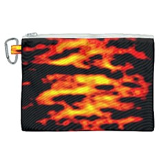Red  Waves Abstract Series No18 Canvas Cosmetic Bag (xl) by DimitriosArt