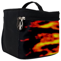 Red  Waves Abstract Series No18 Make Up Travel Bag (big) by DimitriosArt