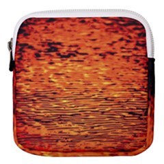 Red Waves Flow Series 1 Mini Square Pouch by DimitriosArt