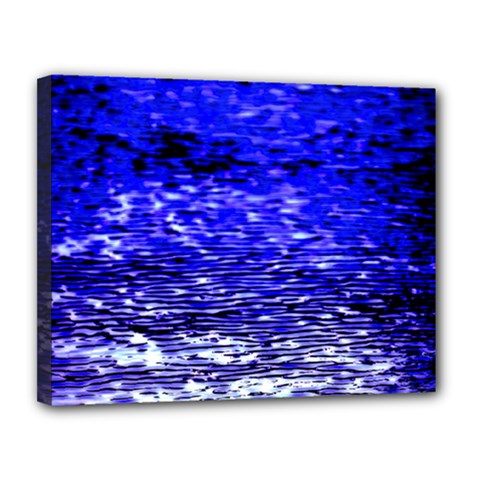 Blue Waves Flow Series 1 Canvas 14  X 11  (stretched) by DimitriosArt