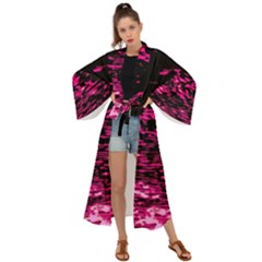 Rose Waves Flow Series 1 Maxi Kimono by DimitriosArt