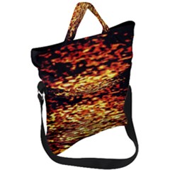 Yellow Waves Flow Series 1 Fold Over Handle Tote Bag