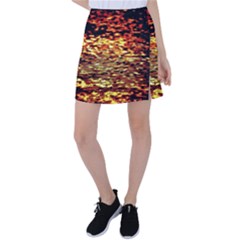 Yellow Waves Flow Series 1 Tennis Skirt by DimitriosArt