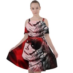 Shaman Cut Out Shoulders Chiffon Dress by MRNStudios