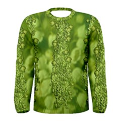 Green Fresh  Lilies Of The Valley The Return Of Happiness So Decorative Men s Long Sleeve Tee by pepitasart