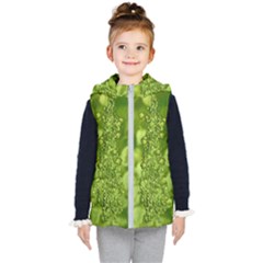 Green Fresh  Lilies Of The Valley The Return Of Happiness So Decorative Kids  Hooded Puffer Vest by pepitasart