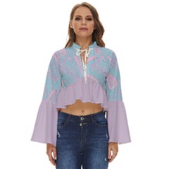 Flamingo1 Boho Long Bell Sleeve Top