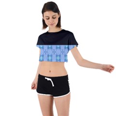 Digitaldesign Tie Back Short Sleeve Crop Tee by Sparkle