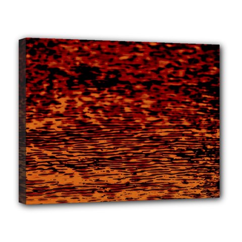 Red Waves Flow Series 2 Canvas 14  x 11  (Stretched)