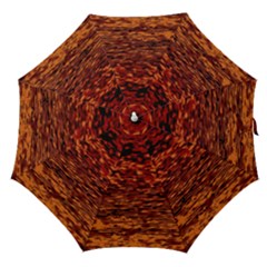 Red Waves Flow Series 2 Straight Umbrellas by DimitriosArt