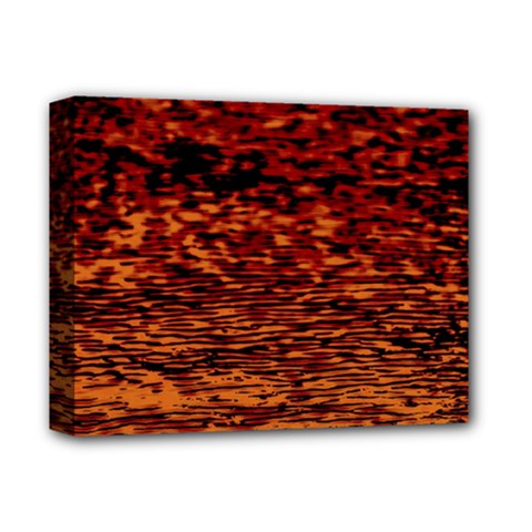 Red Waves Flow Series 2 Deluxe Canvas 14  X 11  (stretched) by DimitriosArt