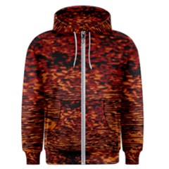 Red Waves Flow Series 2 Men s Zipper Hoodie