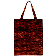 Red Waves Flow Series 2 Zipper Classic Tote Bag