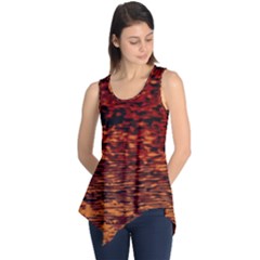 Red Waves Flow Series 2 Sleeveless Tunic