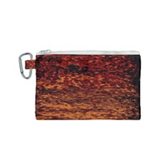 Red Waves Flow Series 2 Canvas Cosmetic Bag (Small)