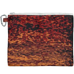 Red Waves Flow Series 2 Canvas Cosmetic Bag (XXXL)