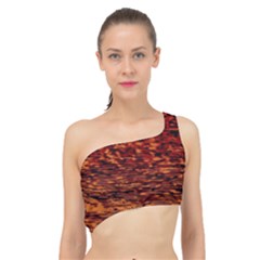 Red Waves Flow Series 2 Spliced Up Bikini Top 