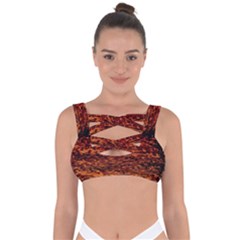 Red Waves Flow Series 2 Bandaged Up Bikini Top