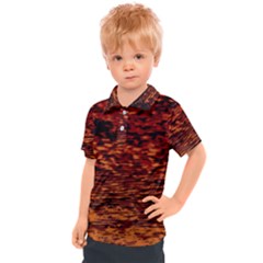 Red Waves Flow Series 2 Kids  Polo Tee