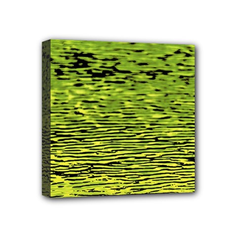 Green Waves Flow Series 1 Mini Canvas 4  X 4  (stretched) by DimitriosArt