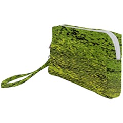 Green Waves Flow Series 1 Wristlet Pouch Bag (small) by DimitriosArt