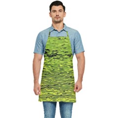 Green Waves Flow Series 1 Kitchen Apron by DimitriosArt